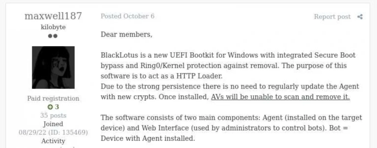 Attack diagram of the BlackX UEFI bootkit and BlackX UEFI bootkit APT41 espionage campaign