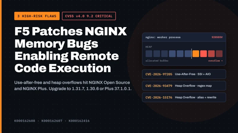 F5 NGINX vulnerabilities CVE-2026-97205 CVE-2026-93479 CVE-2026-15176 security advisory