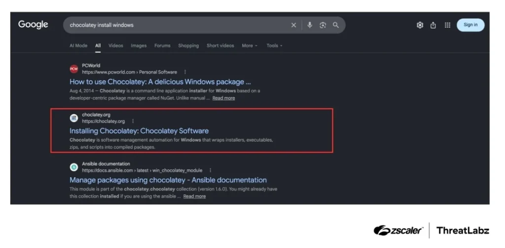 Armorsteal malware and Python Armorsteal malware SEO poisoning infection chain diagram