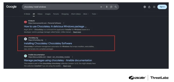 Armorsteal malware and Python Armorsteal malware SEO poisoning infection chain diagram