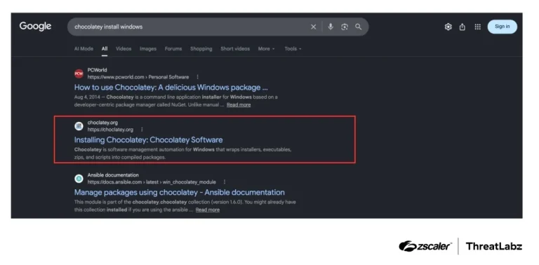 Armorsteal malware and Python Armorsteal malware SEO poisoning infection chain diagram