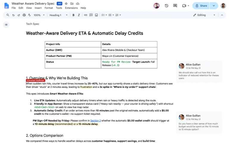 Google Markdown native support Drive Docs collaboration
