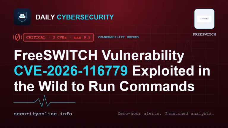 FreeSWITCH vulnerability CVE-2026-116779 exploited in the wild via SIP MESSAGE to run server commands