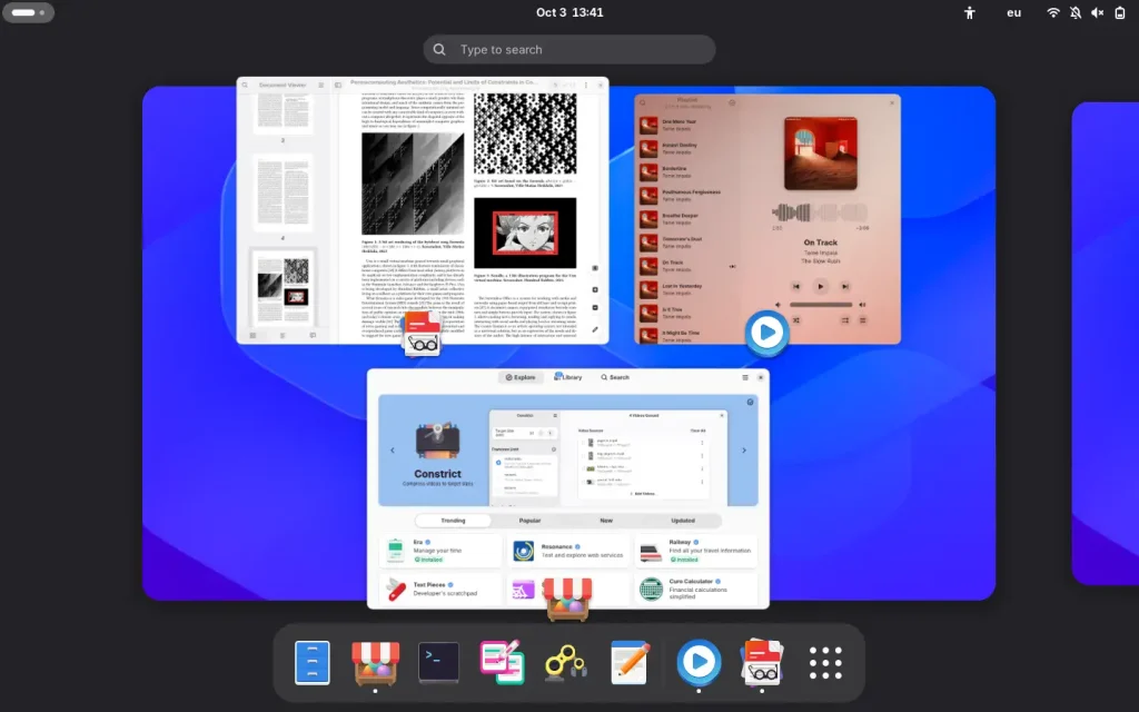GNOME OS preview desktop running the GNOME 51.1 desktop, the first public build of the immutable GNOME OS image
