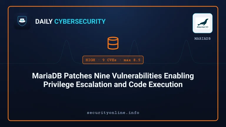 MariaDB vulnerabilities CVE-2026-107815 privilege escalation and code execution in database server