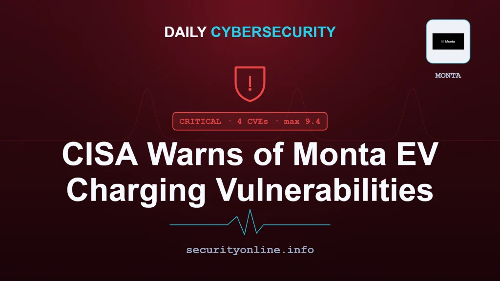 Diagram showing critical Monta EV charging vulnerabilities and security fixes