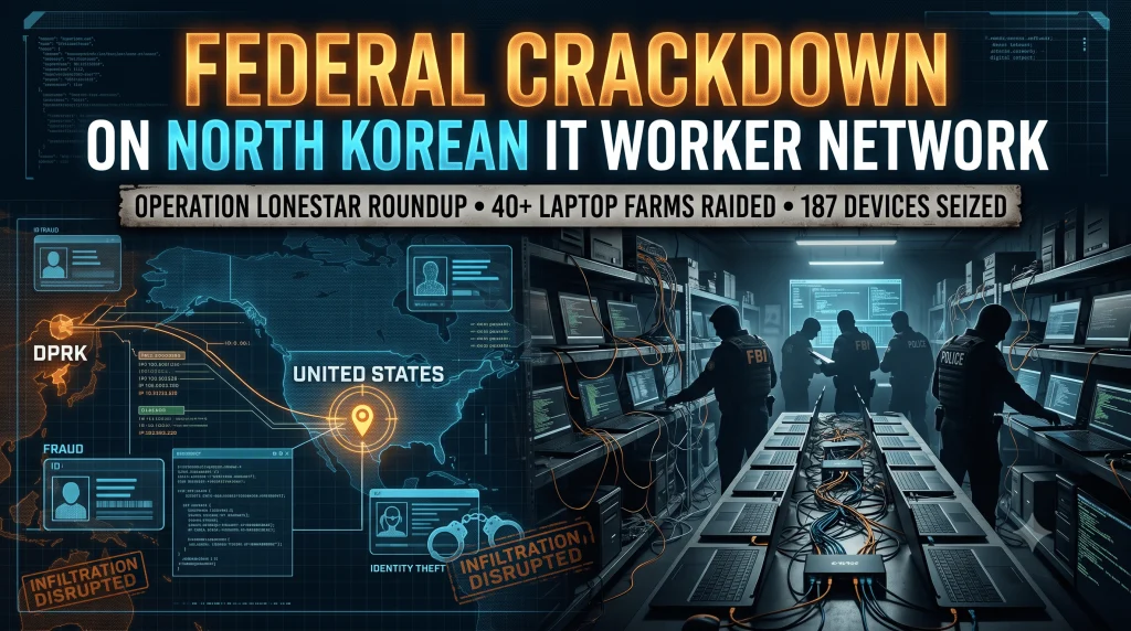 FBI agents seize laptops from DPRK IT worker and DPRK IT worker laptop farms in Texas
