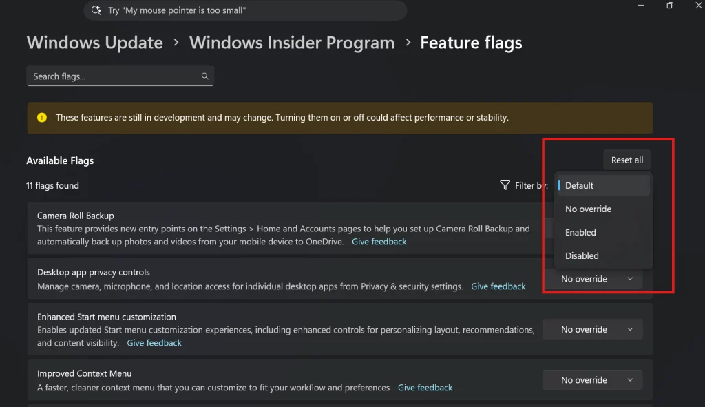 Intel APX Windows 11 toggle architecture showing 32 general purpose registers and instruction execution
